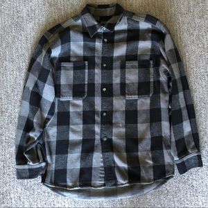Vintage Guess Long Sleeve Flannel Black/Grey L